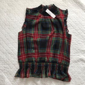 Sleeveless mock neck top